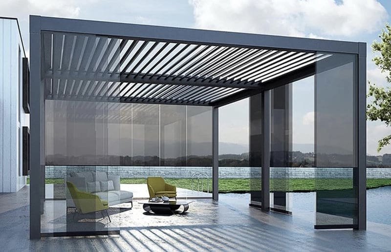 Custom Adjustable Pergola System Installation in Dubai UAE - نظام برجولا قابل للتعديل